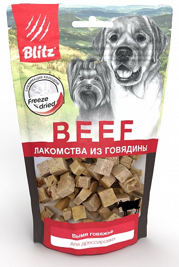 Блитц лакомство для собак сублимированное "Вымя говяжье"